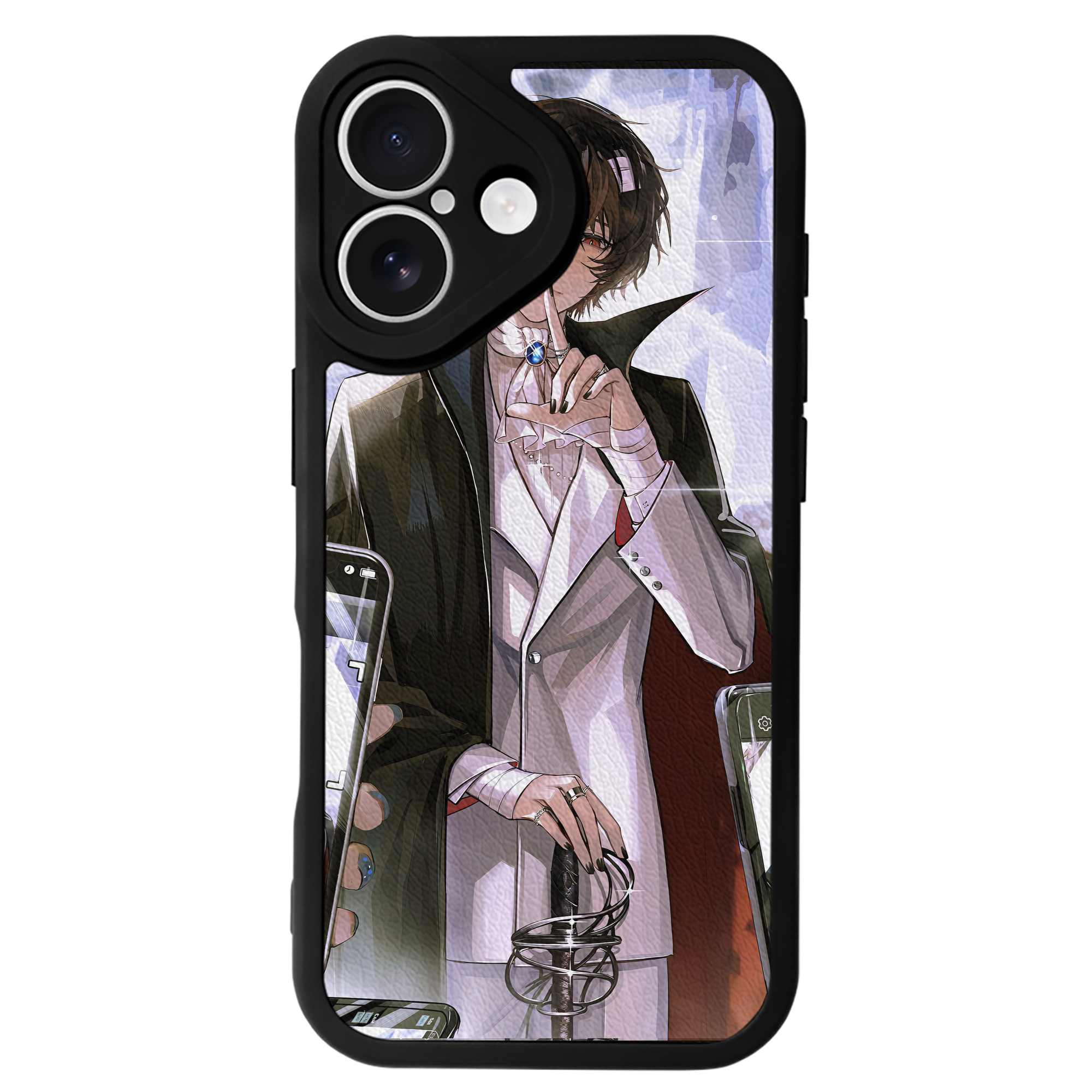 （画像用） 文豪ストレイドッグス Bungo Stray Dogs 【iPhone 16シリーズ対応】シリコンスマホケース（レザー調） 材質：シリコン